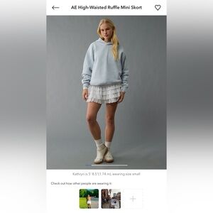 NWOT  American eagle White Lace Tiered Skort